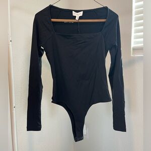 Promise Black Long Sleeve Bodysuit